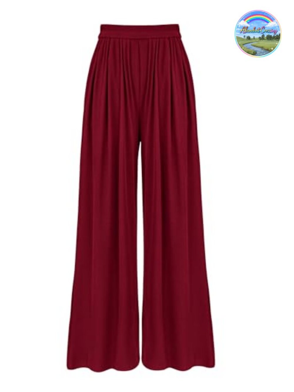 Rib Knit Wide Leg Palazzo Pants High Waist Pleated Pull On Lounge